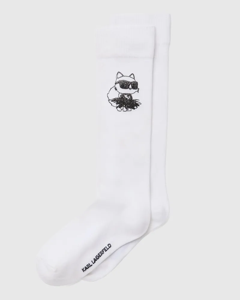 Karl Lagerfeld Ikon Choupette Socken Für Mädchen, Weiss, Größe Weiss