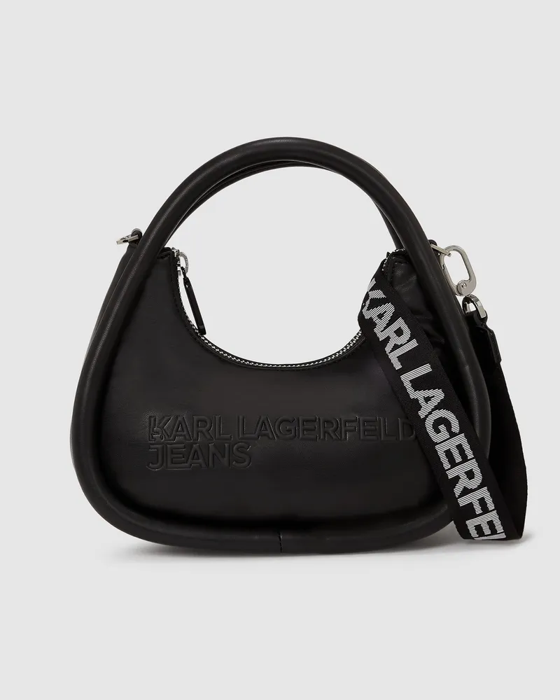 Karl Lagerfeld Gepolsterte Henkeltasche, Damen, Schwarz, Größe Schwarz