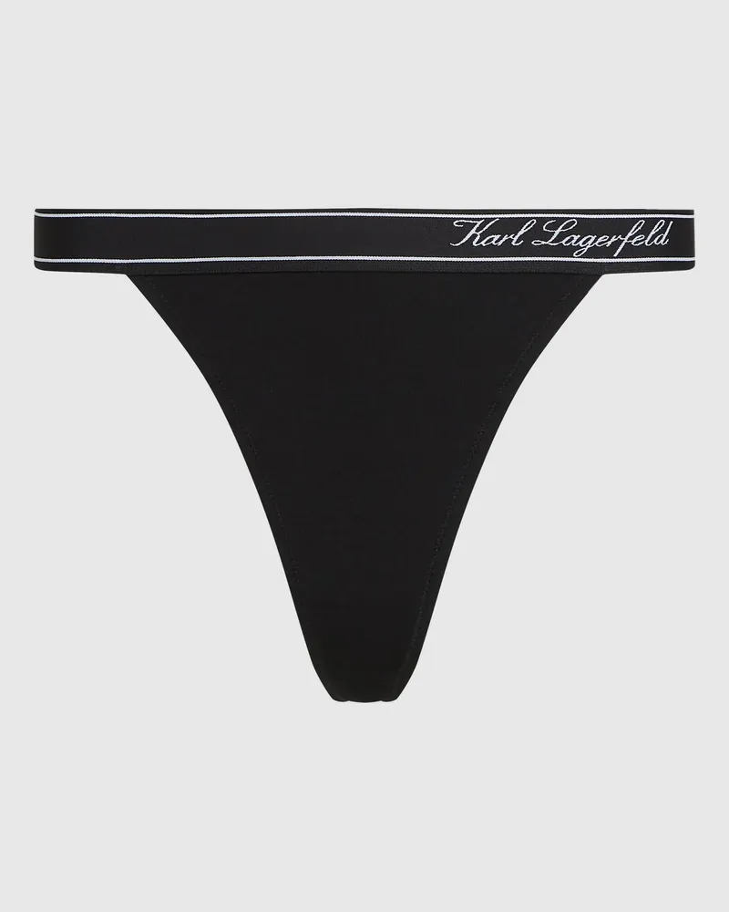 Karl Lagerfeld Streifen-tanga, Damen, Schwarz, Größe Schwarz