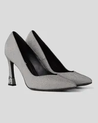 Karl Lagerfeld Premiere 90 glitzernde Pumps, Frau, Silver Silver