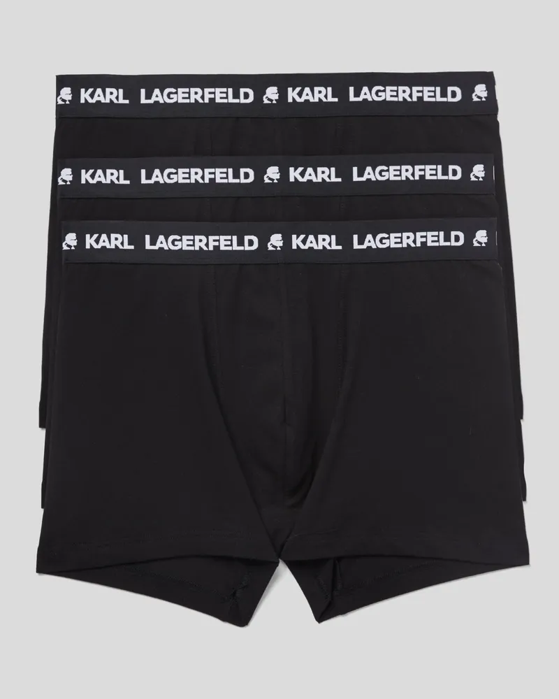 Karl Lagerfeld Monochrome Boxershorts Mit Logo – 3er-pack, Mann, Schwarz, Größe Schwarz