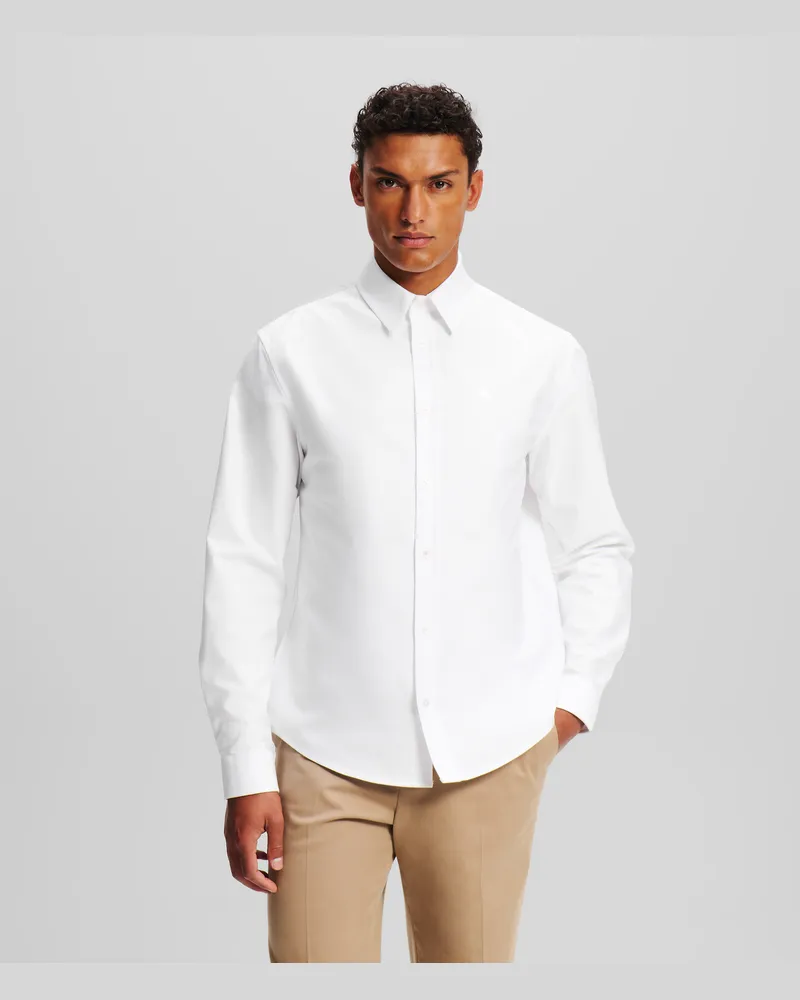 Karl Lagerfeld Kameo Oxford-hemd, Mann, Weiss, Größe Weiss