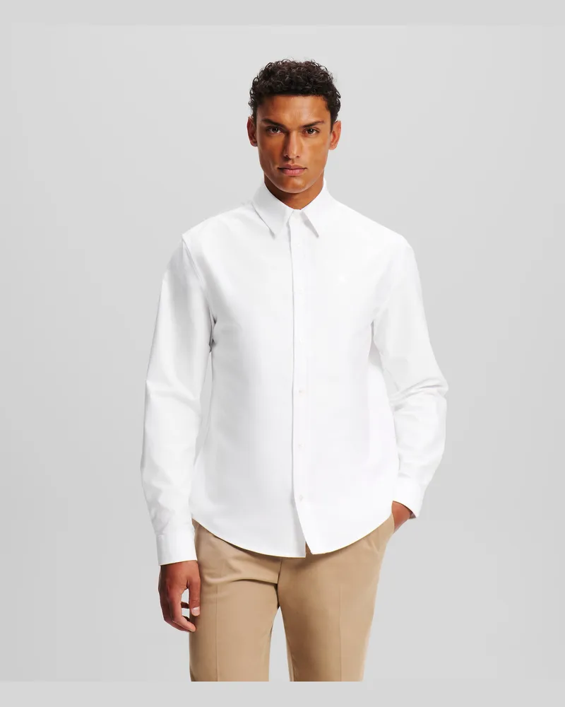 Karl Lagerfeld Kameo Oxford-hemd, Herren, Weiss, Größe Weiss