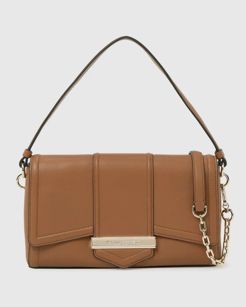 Karl Lagerfeld K/nova Mittelgroße Umhängetasche, Damen, Dunkles Tan, Größe Dunkles
