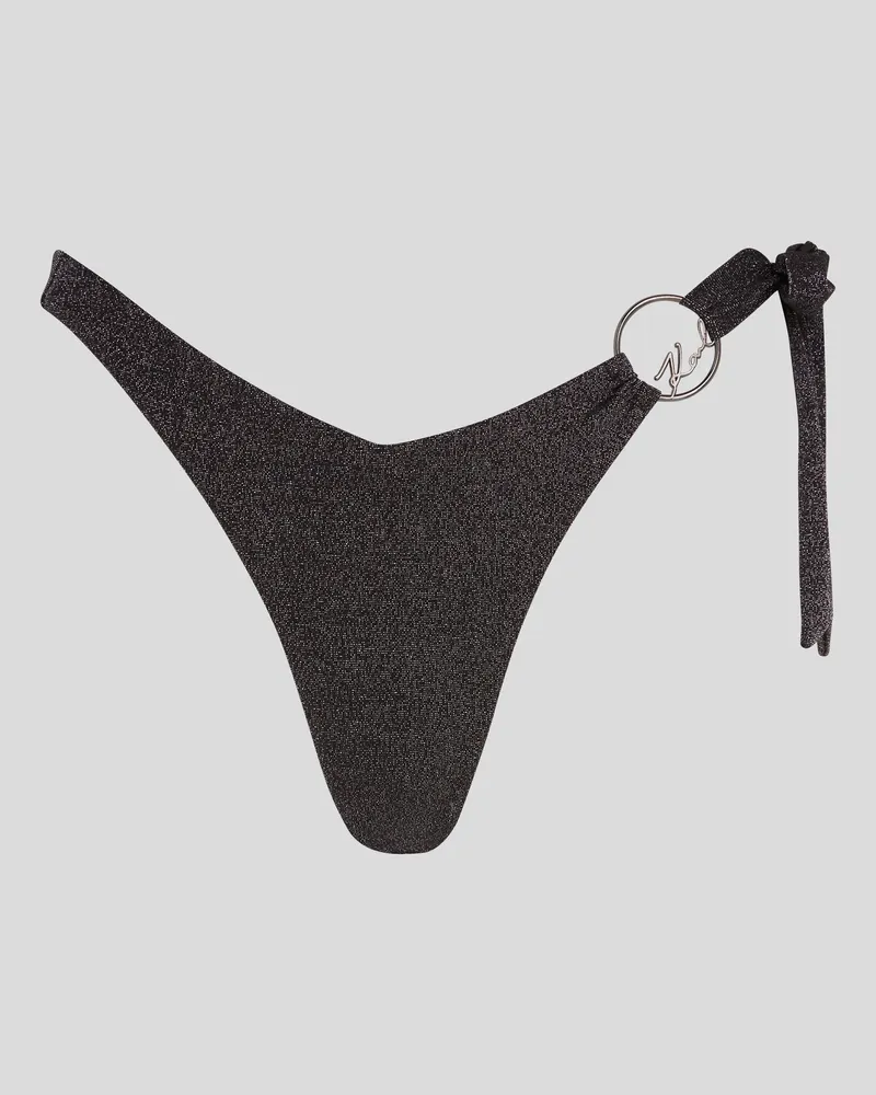 Karl Lagerfeld K/signature Bikini-hose In V-form, Damen, Black, Größe Black