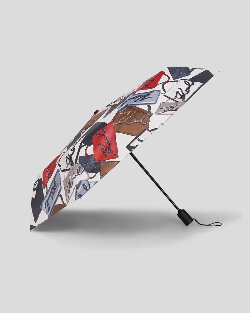 Karl Lagerfeld K/signature regenschirm Mit Taschen-motiven, Frau, Multi, Größe Multi