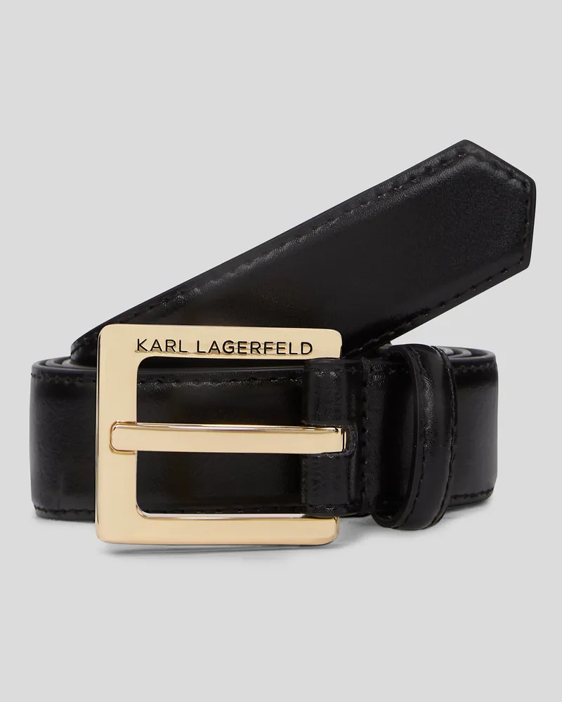 Karl Lagerfeld K/essential Gürtel, Damen, Schwarz/gold, Größe Schwarz