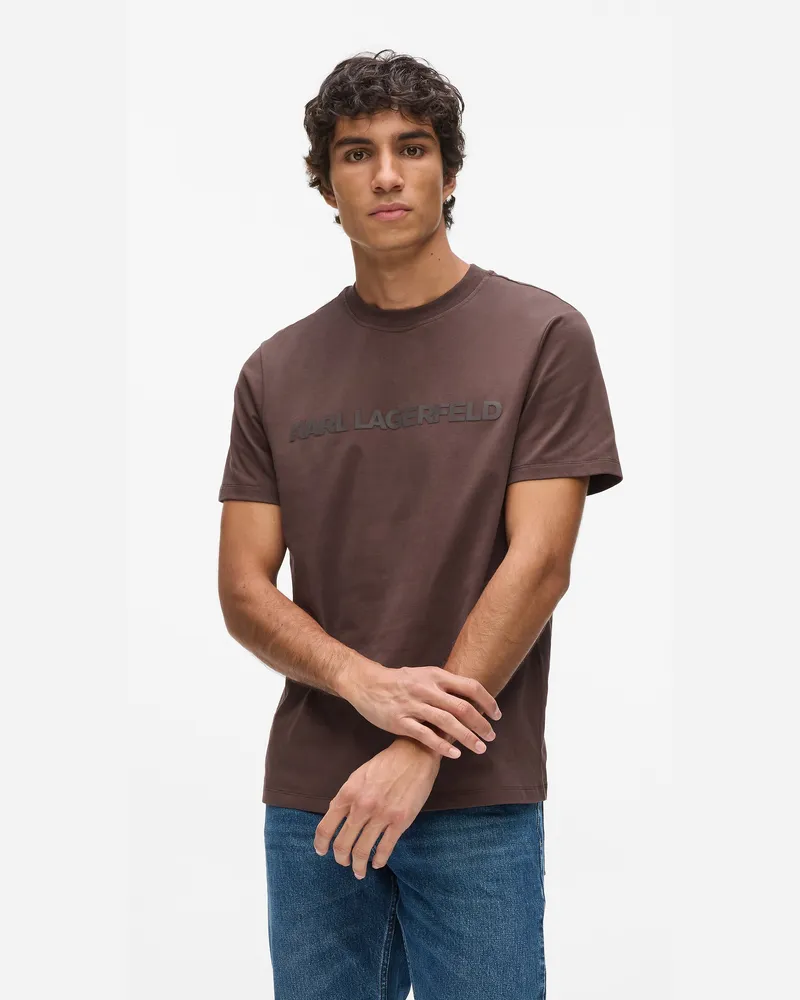 Karl Lagerfeld T-shirt Mit Logo, Herren, Pink Spray, Größe Pink