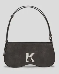 Karl Lagerfeld Klj Schultertasche in Sonnenbrillenform, Frau, Schwarz Schwarz