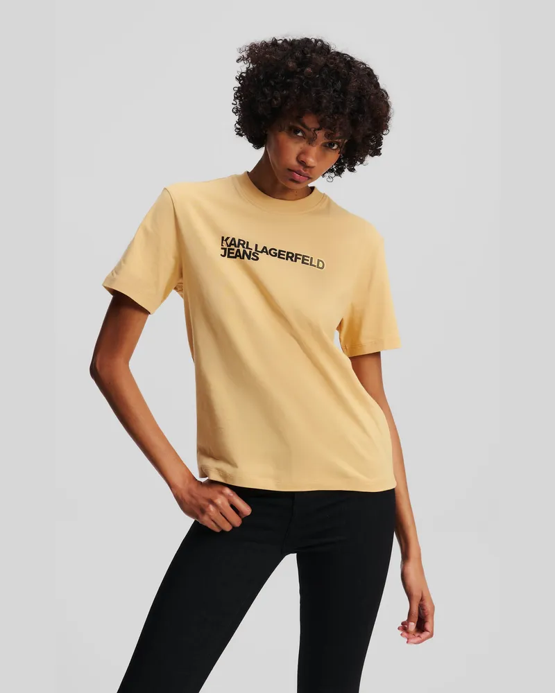 Karl Lagerfeld T-shirt Mit Logo, Frau, Croissant, Größe Croissant