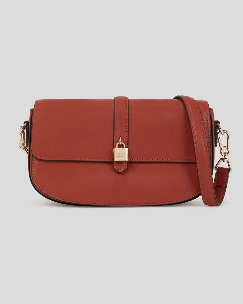 Karl Lagerfeld K/autograph Schultertasche Mit Schloss, Frau, Rot Ziegel, Größe Rot