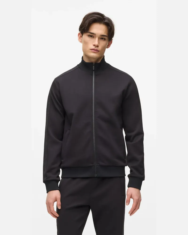 Karl Lagerfeld Sweatshirt Mit Logo Und Reißverschluss, Herren, Schwarz, Größe Schwarz