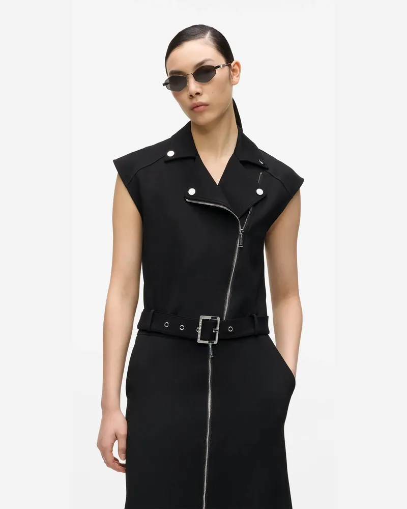 Karl Lagerfeld Jersey-sweatshirt Im Bikerstil, Female, Schwarz, Size Black
