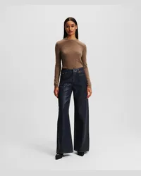 Karl Lagerfeld Beschichte Jeans mit Weitem Bein, Frau, Dunkelblau Dunkelblau