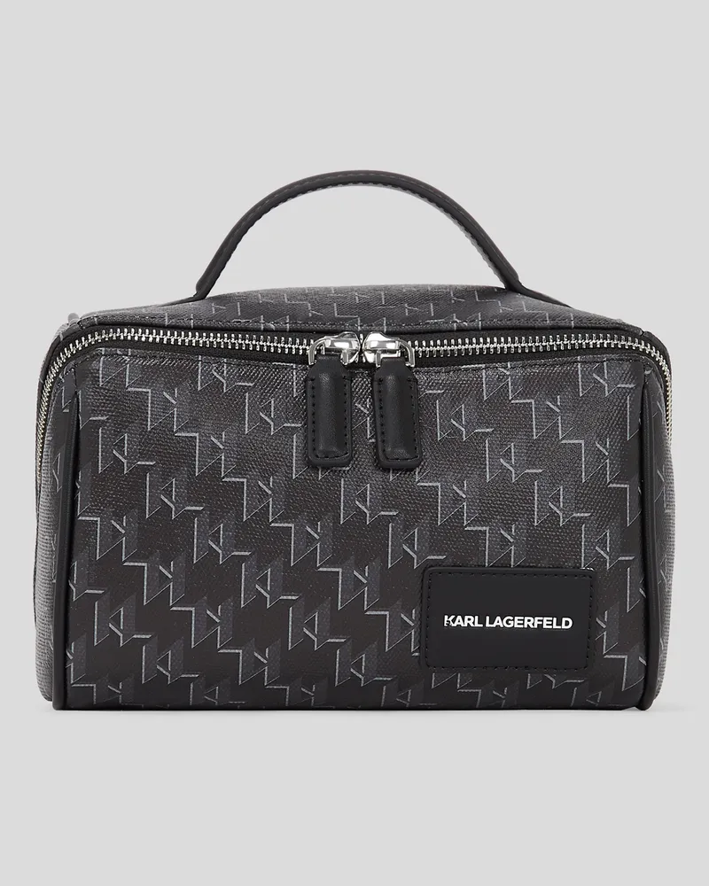Karl Lagerfeld K/voyage Kulturbeutel, Frau, Schwarzes Monogramm, Größe Schwarzes