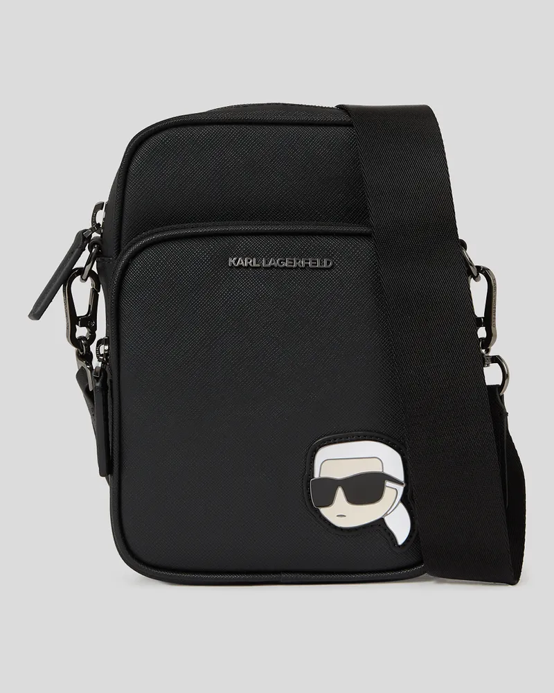 Karl Lagerfeld Ikon kore nord süd Crossbody-bag, Mann, Schwarz, Größe Schwarz