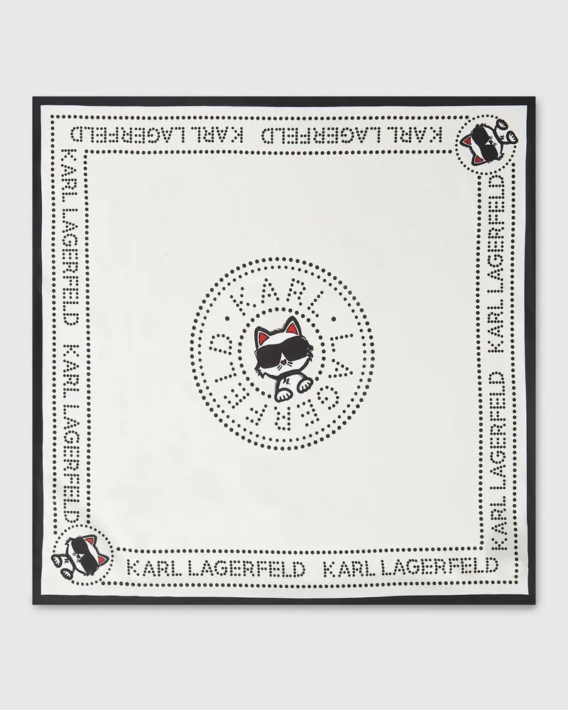 Karl Lagerfeld Ikon Circle Tuch Mit Choupette-motiv, Damen, Pristine, Größe Pristine