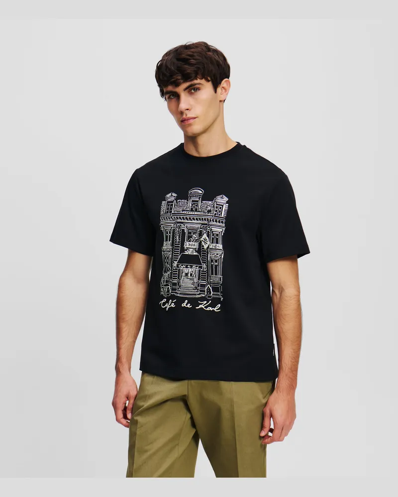 Karl Lagerfeld Kl X Jorge Parra T-shirt, Mann, Schwarz, Größe Schwarz