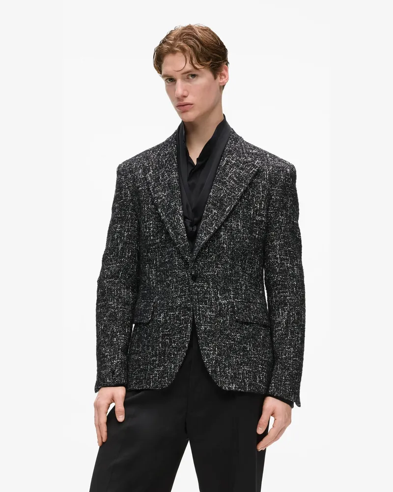 Karl Lagerfeld Kl Studio Strukturierter Blazer, Herren, Schwarz, Größe Schwarz