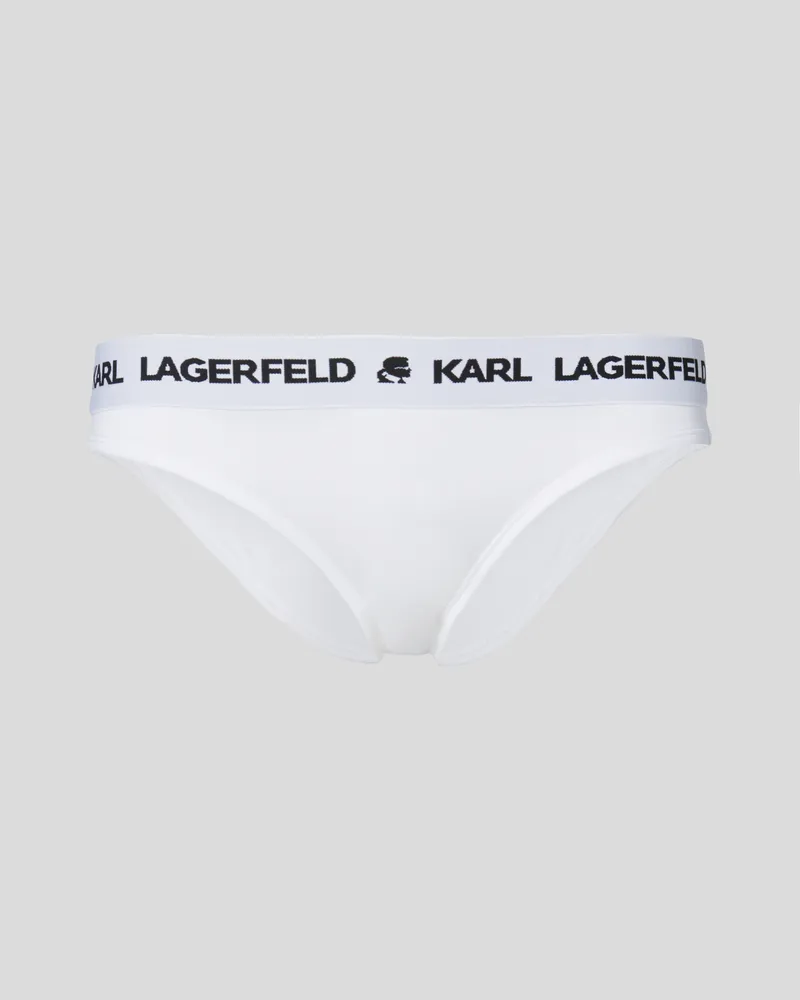 Karl Lagerfeld Slip Mit Logo, Frau, Weiss, Größe Weiss