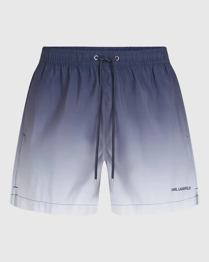 Karl Lagerfeld Mittellange Boardshorts Mit Ombré-effekt, Male, Peacoat, Size Blue
