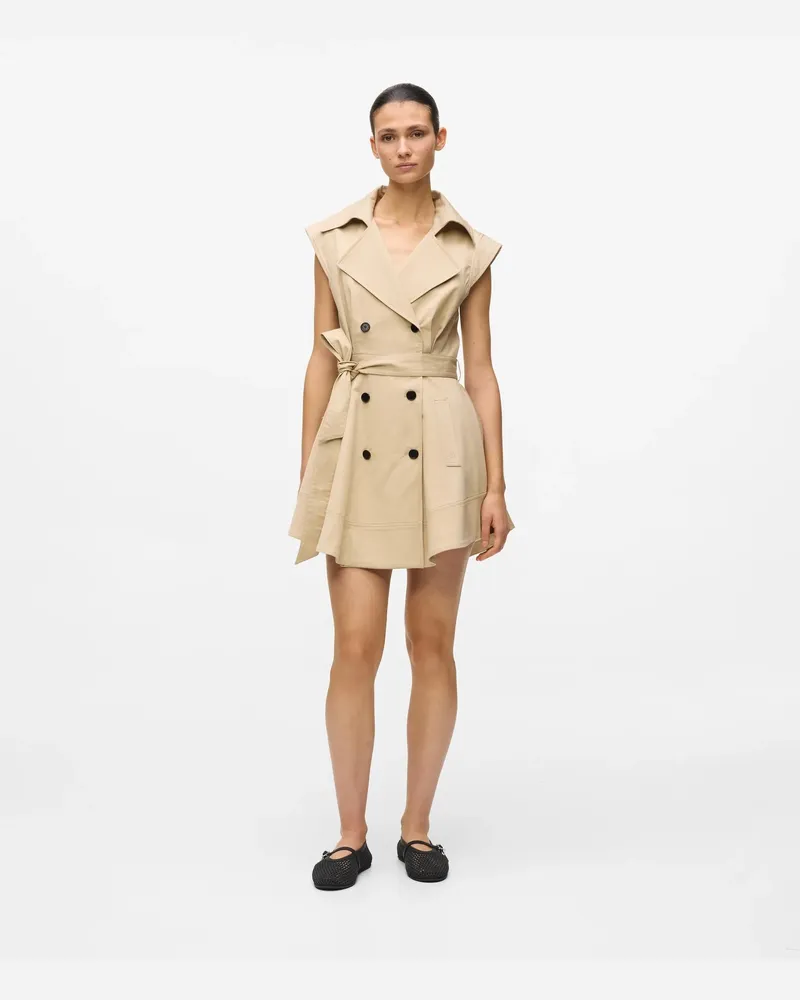 Karl Lagerfeld Kl X Amber Valletta Trenchkleid, Damen, Sauberes Schwarz, Größe Sauberes