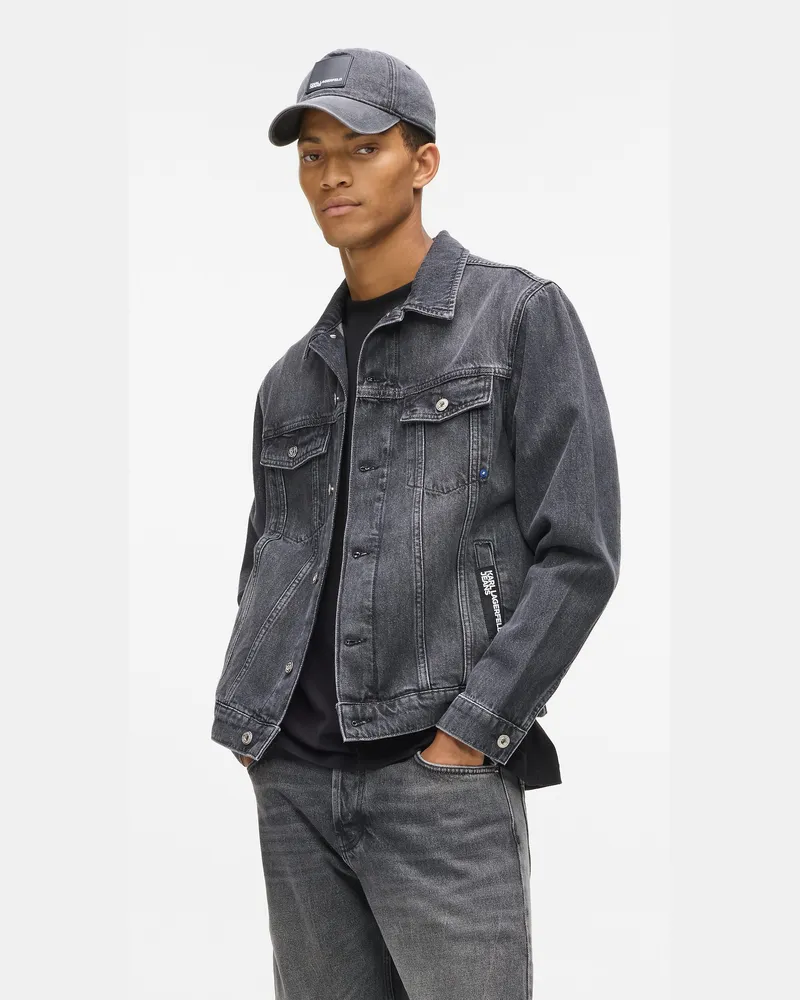 Karl Lagerfeld Jeansjacke Im Regular-fit, Herren, Washed Dark, Größe Washed