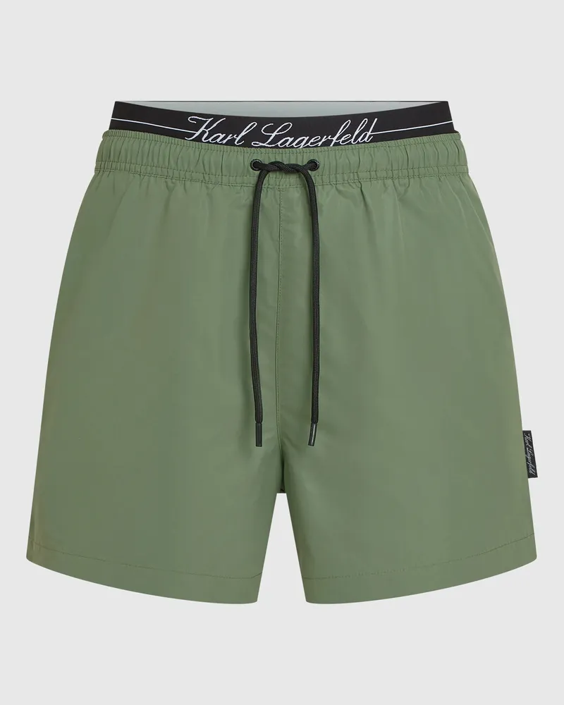 Karl Lagerfeld Boardshorts Mit Doppeltem Bund, Herren, Sekt, Größe Sekt