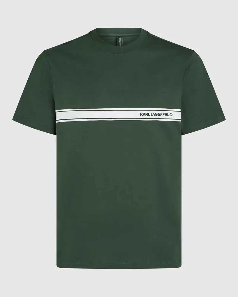 Karl Lagerfeld Strand-t-shirt Mit Logo, Herren, Visuell Verwaschenes Blau, Used-look, Größe Visuell