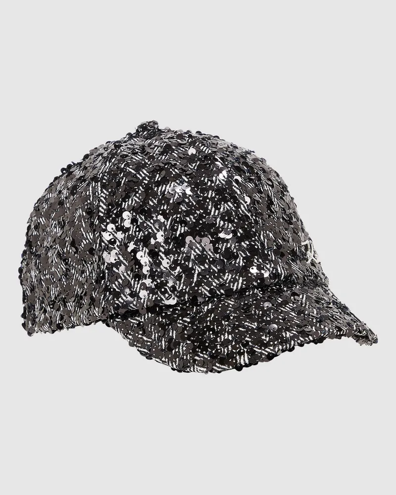 Karl Lagerfeld K/signature Paillettenmütze, Damen, Fischgräten-pailletten, Größe Fischgräten-pailletten
