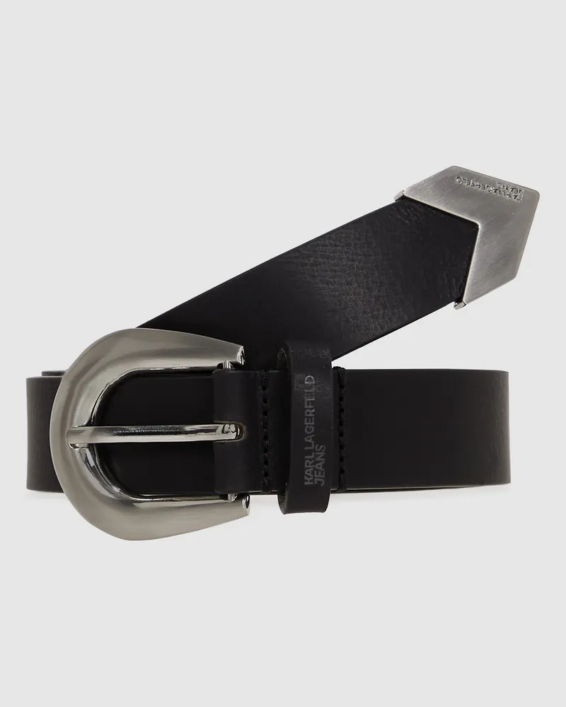 Karl Lagerfeld Gürtel Im Western-stil, Damen, Schwarz, Größe Schwarz