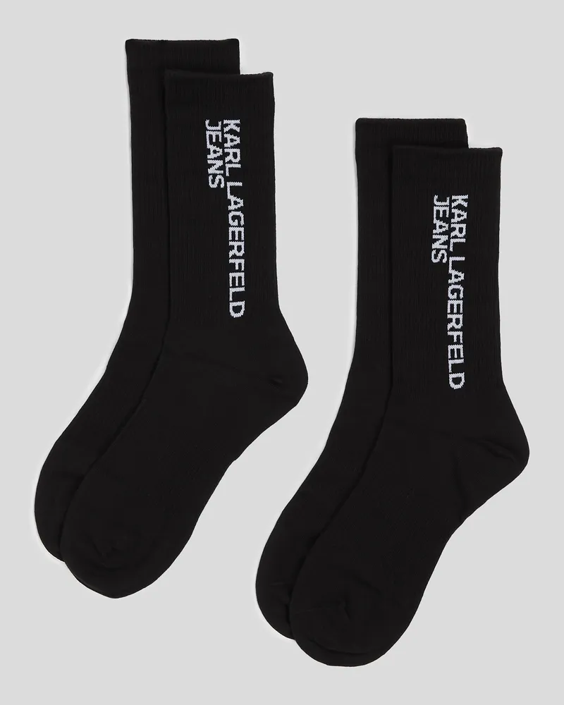 Karl Lagerfeld Socken Mit Logo – 2er-set, Mann, Schwarz, Größe Schwarz