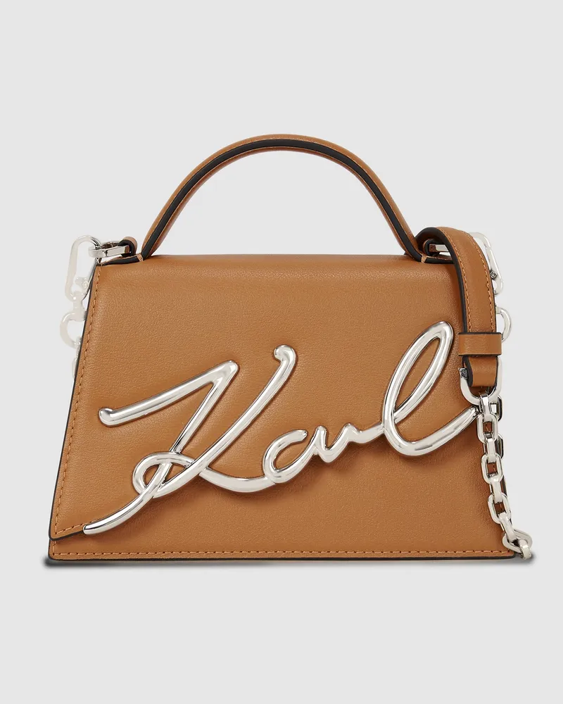 Karl Lagerfeld K/signature Kleine Umhängetasche, Damen, Karamell, Größe Karamell