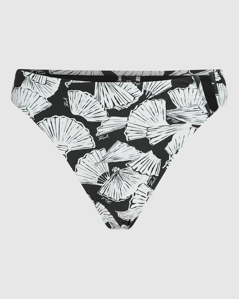 Karl Lagerfeld Bikinihöschen Mit Fächerprint, Damen, Mandel, Größe Mandel