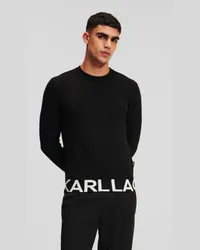 Karl Lagerfeld Pullover mit Karl-logo, Mann, Schwarz Schwarz