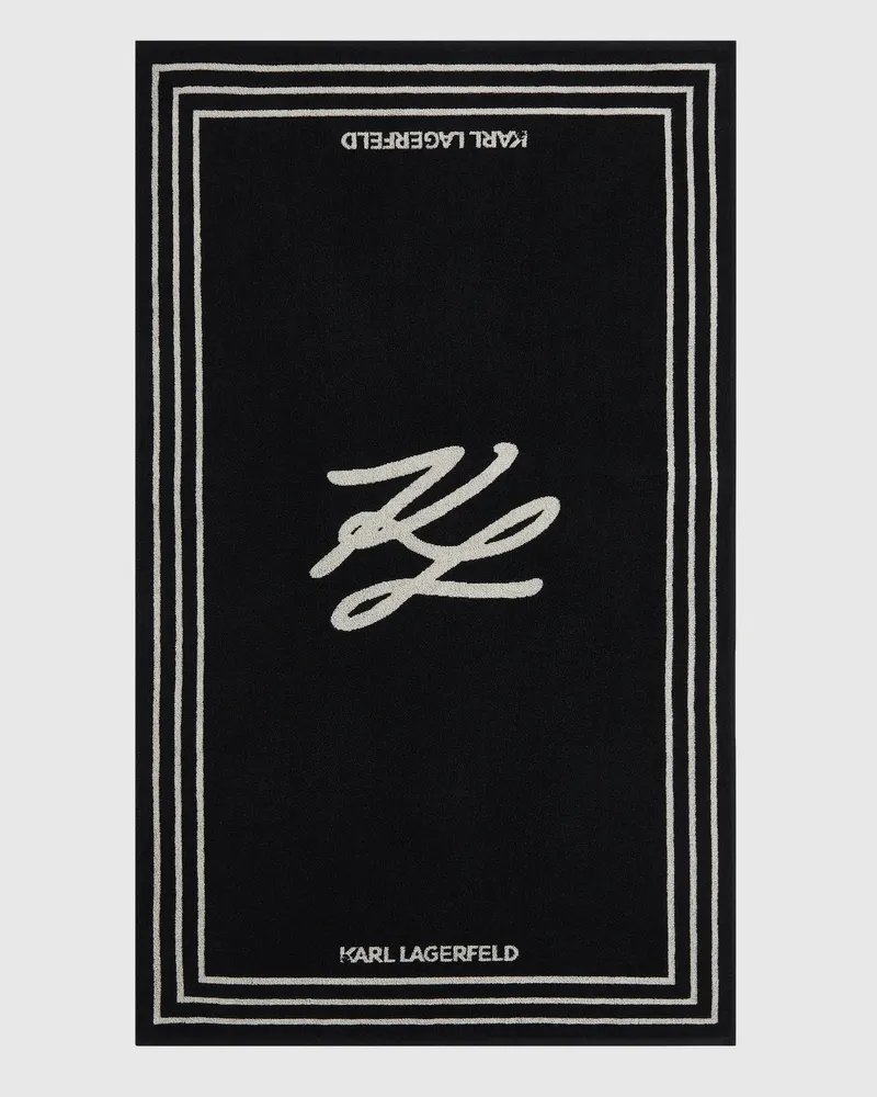 Karl Lagerfeld K/autograph-strandtuch, Female, Schwarz, Size Black