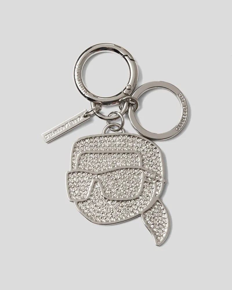 Karl Lagerfeld Ikon karl Schlüsselanhänger Mit Strass, Frau, Silver, Größe Silver