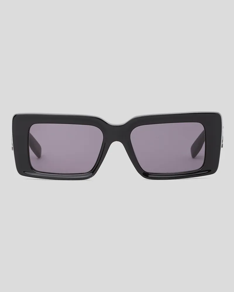 Karl Lagerfeld Sonnenbrille Mit Ausgeschnittener Signatur, Frau, Schwarz, Größe Schwarz