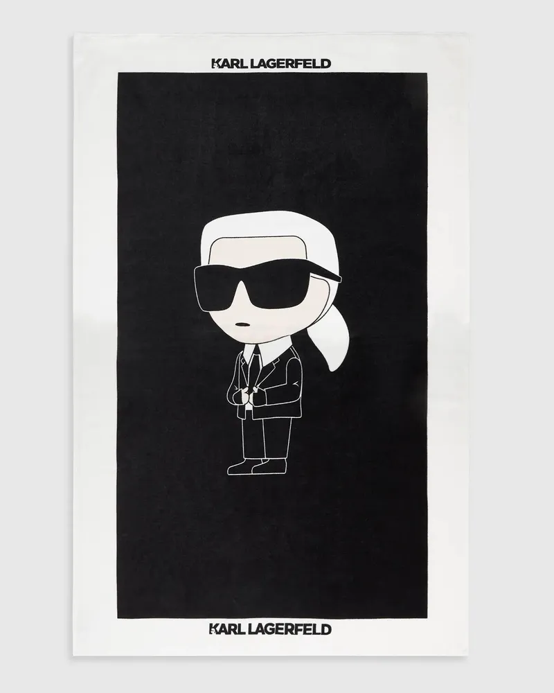 Karl Lagerfeld Ikon Strandtuch, Damen, Schwarz, Größe Schwarz