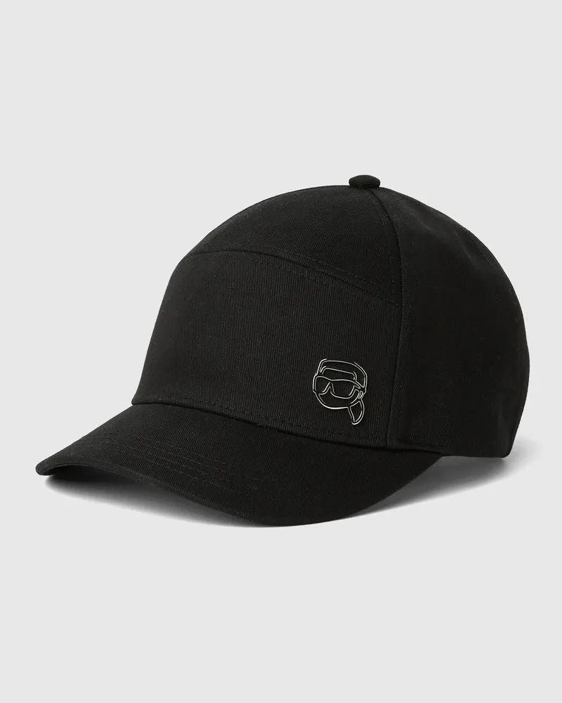 Karl Lagerfeld Ikon Pin Kappe, Herren, Schwarz, Größe Schwarz