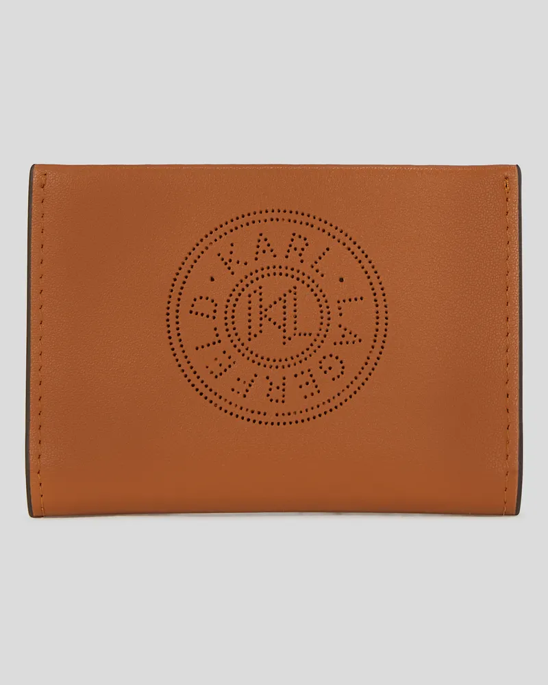 Karl Lagerfeld K/circle Kartenhalter, Frau, Dunkles Tan, Größe Dunkles