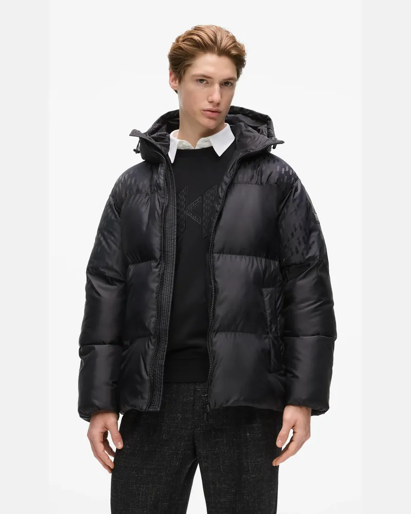 Karl Lagerfeld Steppjacke Mit Monogramm-einsätzen, Male, Schwarz, Size Black