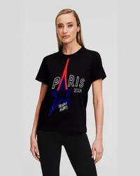 Karl Lagerfeld Paris-t-shirt, Frau, Schwarz Schwarz