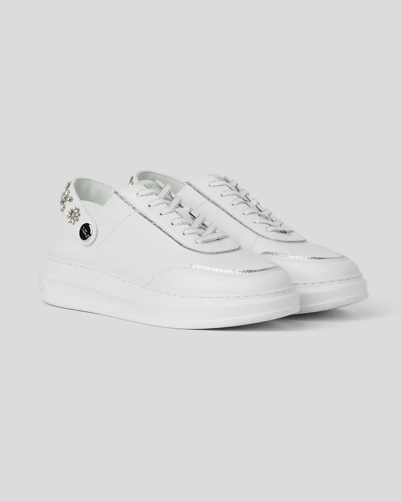 Karl Lagerfeld Kapri Florastone Slingback-sneakers, Damen, Weiss, Größe Weiss