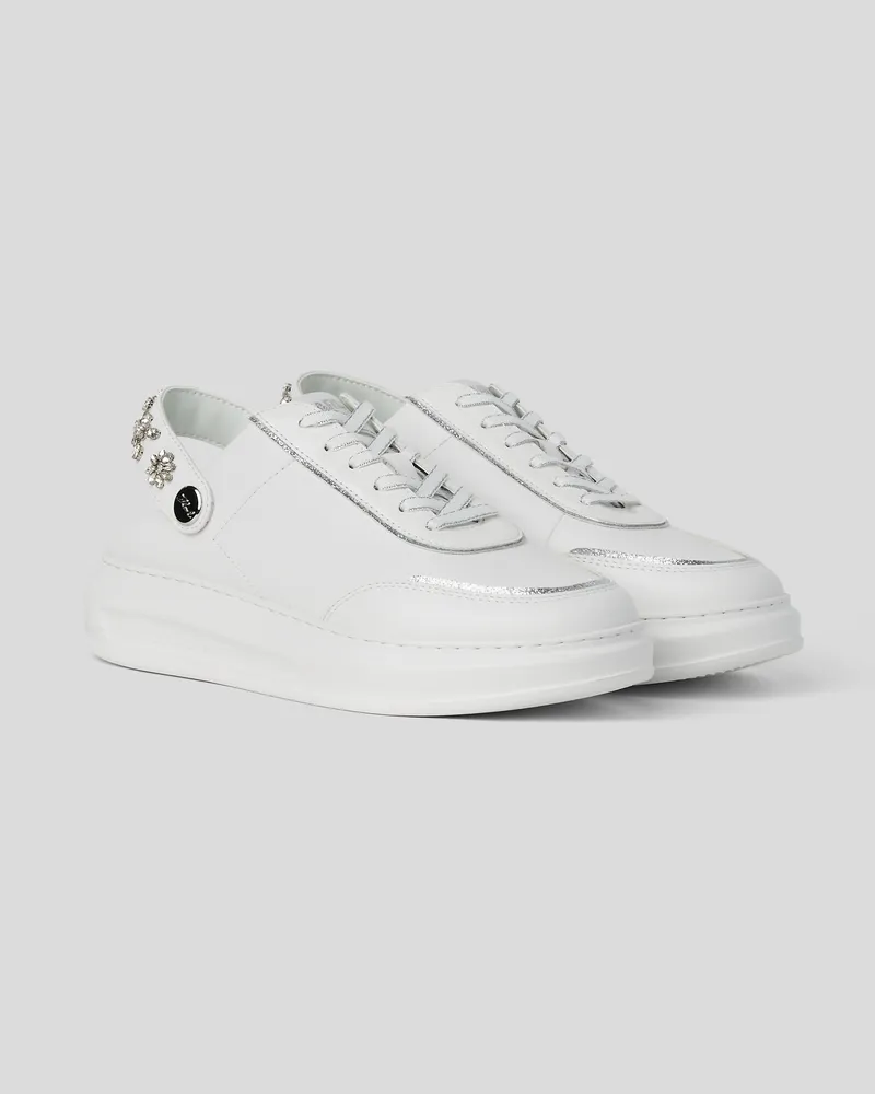 Karl Lagerfeld Kapri Florastone Slingback-sneakers, Frau, Weiss, Größe Weiss