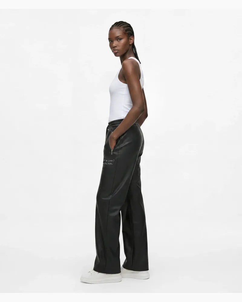 Karl Lagerfeld Klj X Pietro Terzini Kunstlederhosen, Damen, Schwarz, Größe Schwarz
