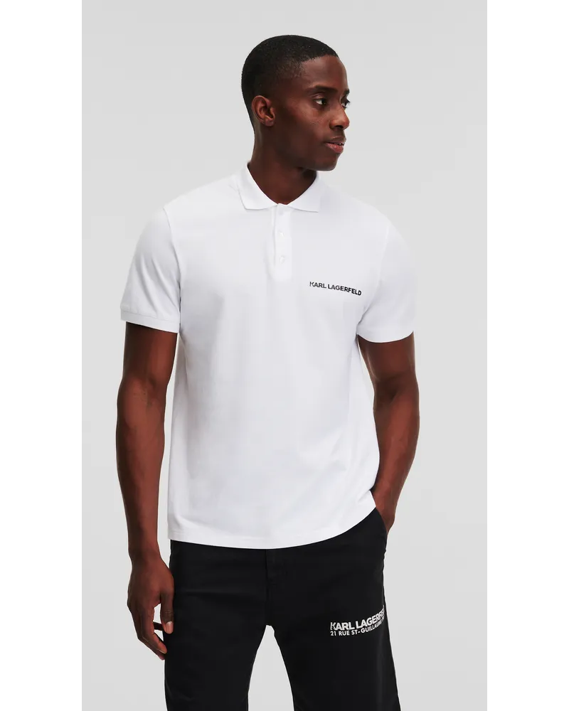 Karl Lagerfeld Poloshirt Mit Karl Logo Mann Weiss