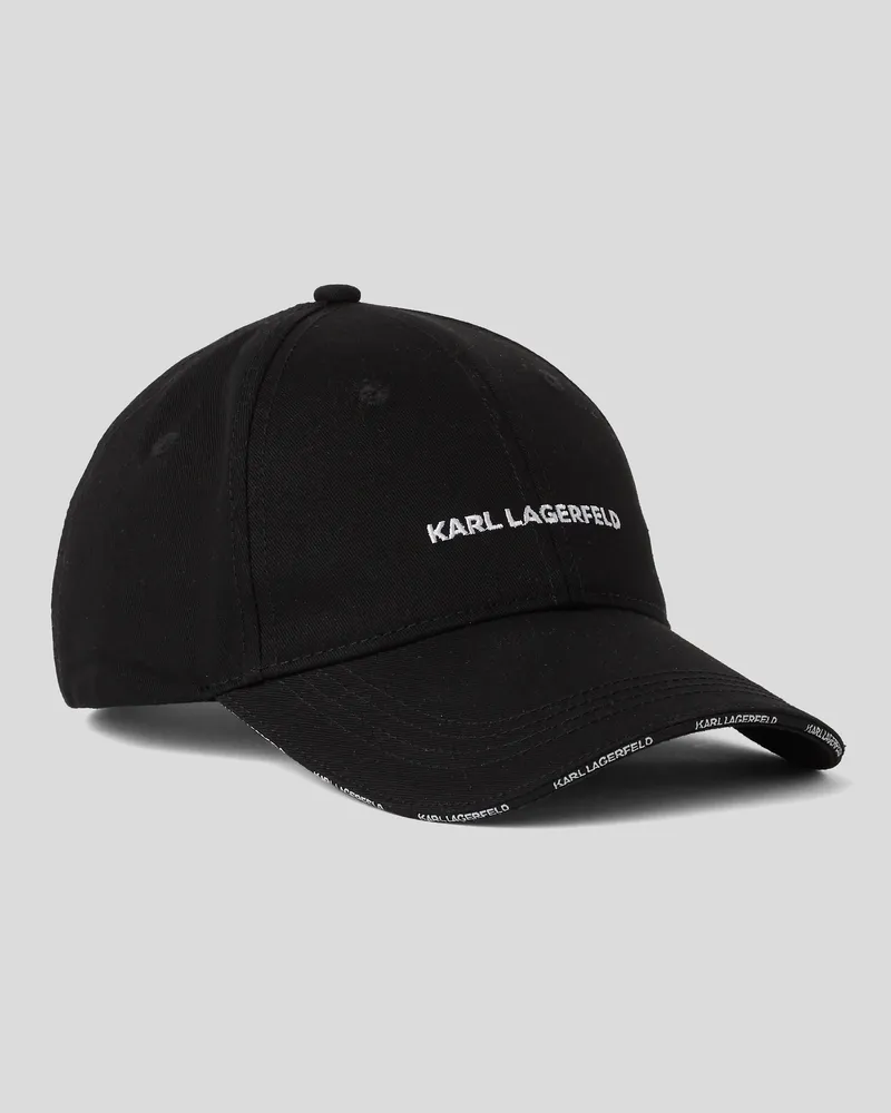 Karl Lagerfeld K/essential kappe mit Logo, Mann, Schwarz Schwarz