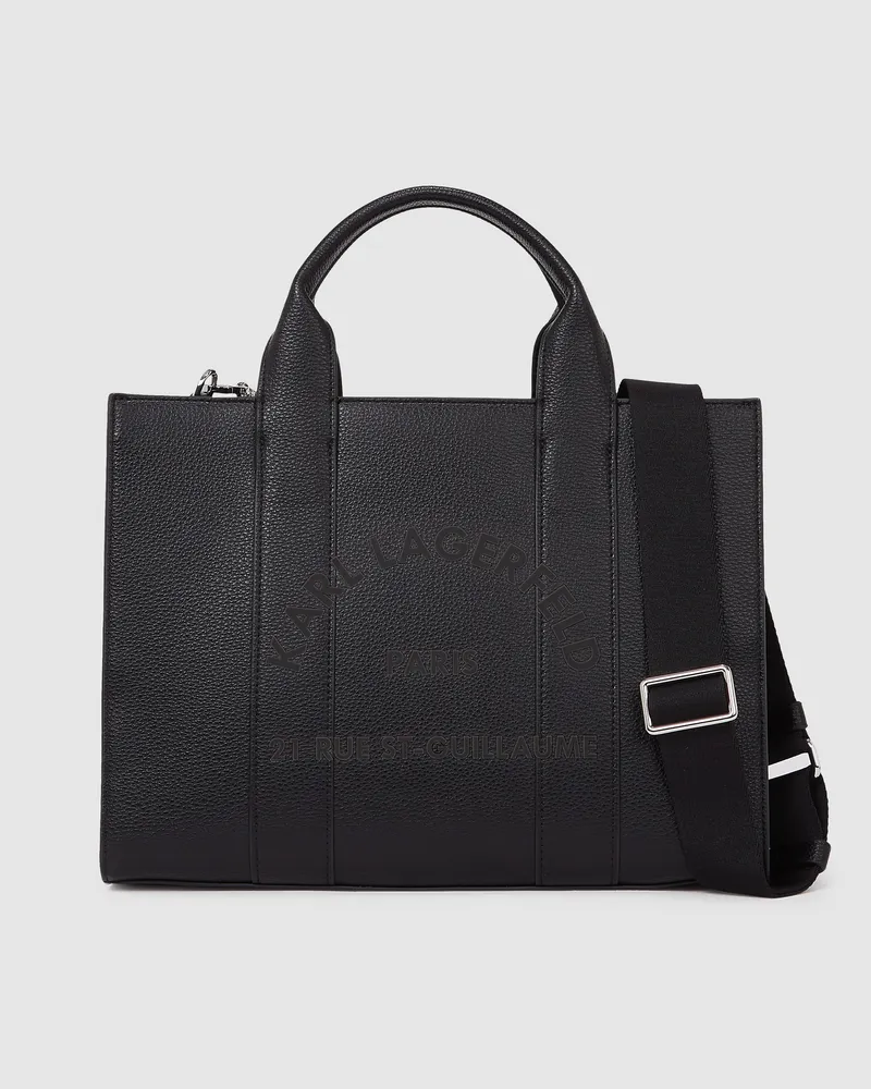Karl Lagerfeld Rue St-guillaume Mittelgroße Tote Bag, Damen, Schwarz, Größe Schwarz