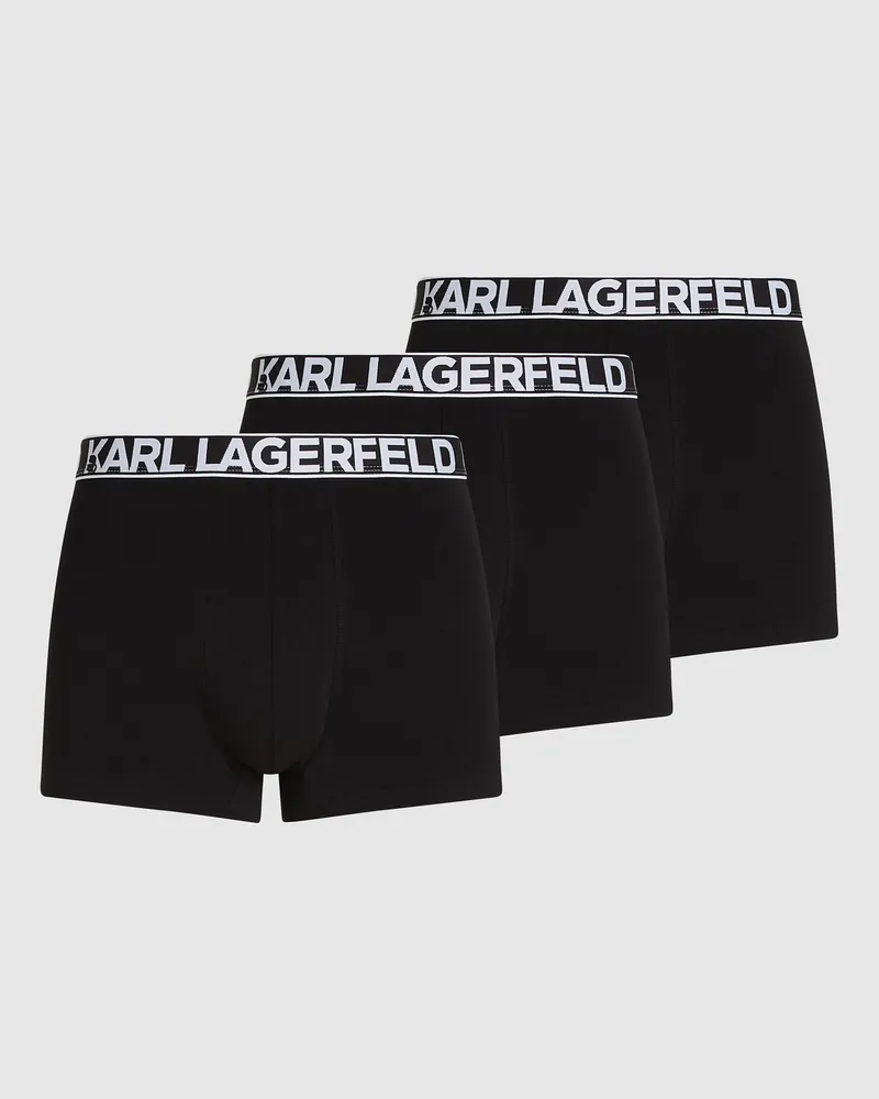 Karl Lagerfeld Boxershorts Mit Markantem Logo – 3-pack, Herren, Schwarz, Größe Schwarz
